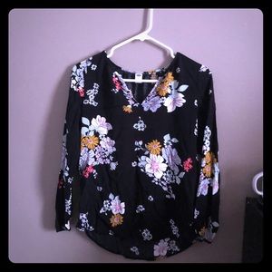 Black floral long sleeve